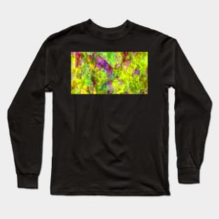 Yellow Shade Multi Coloured Abstract Long Sleeve T-Shirt